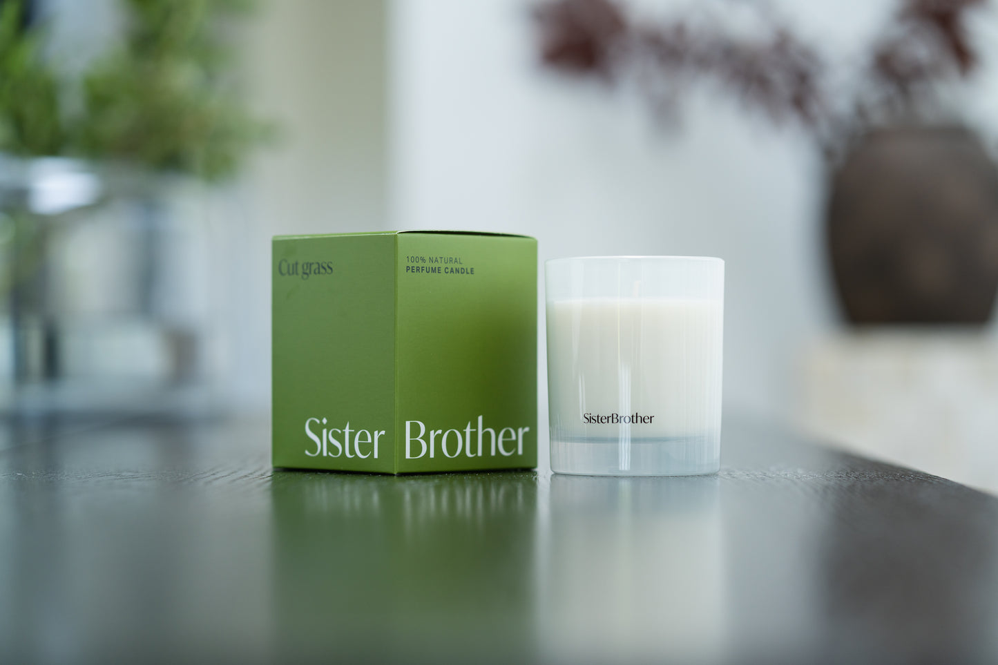 Cut grass perfume candle