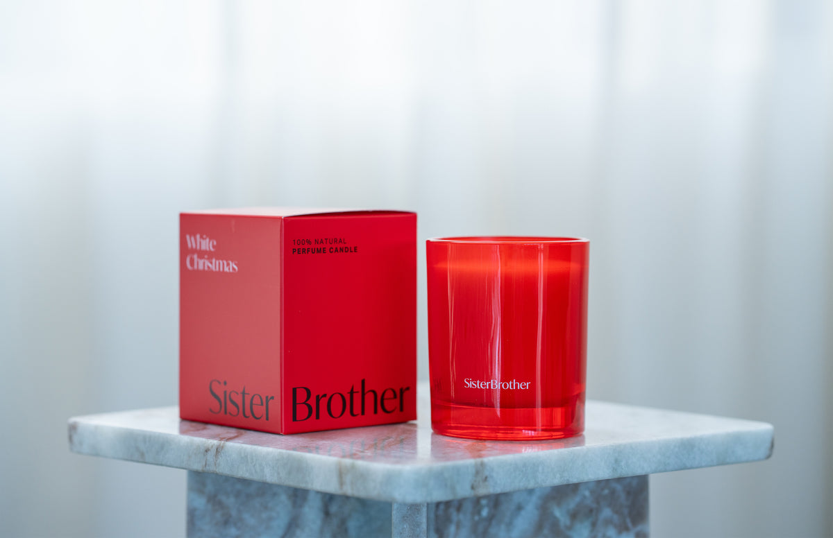 White Christmas perfume candle